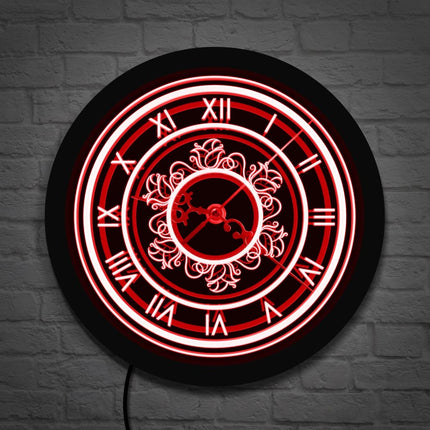 Retro nástěnné hodiny s LED osvětlením