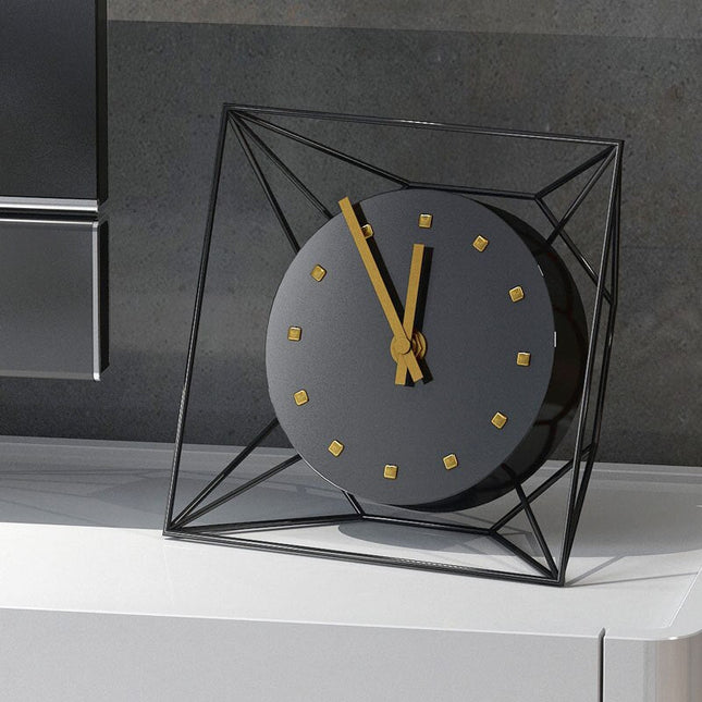 Moderní geometrické hodiny na stůl
