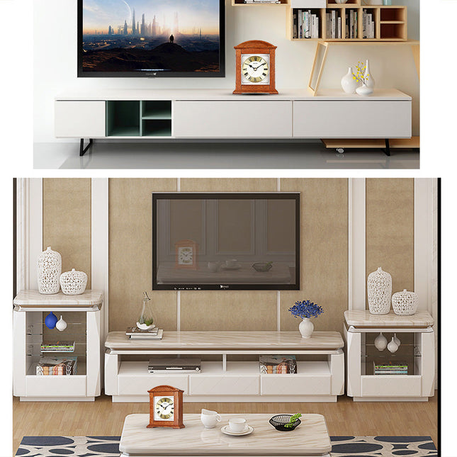 Klasické stolní hodiny v dřevěném rámu