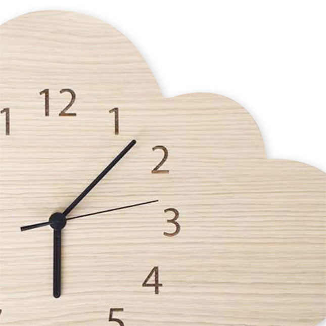 Dětské dřevěné hodiny ve tvaru mraku