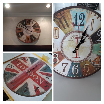 Romantické hodiny s růžovými květy vintage