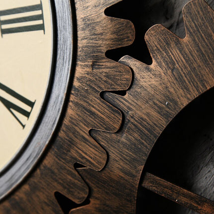 Steampunk nástěnné hodiny s mechanismem