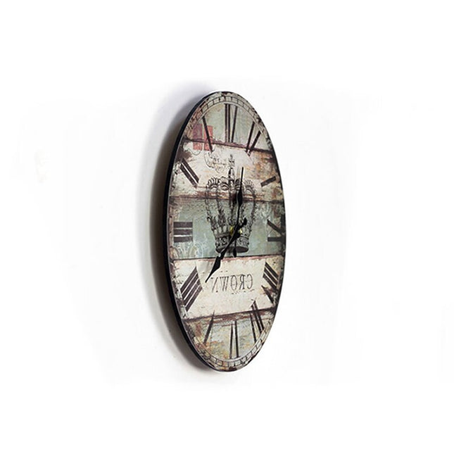 Retro nástěnné hodiny s korunou