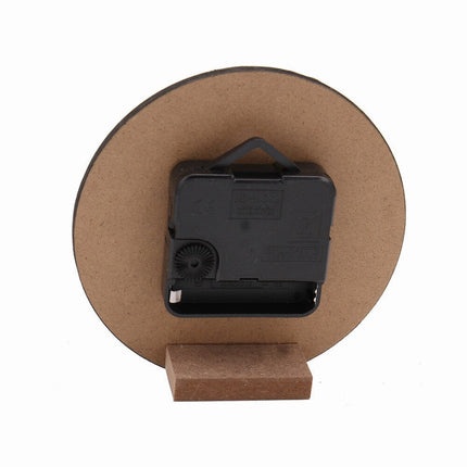 Vintage dřevěné nástěnné hodiny s květinami