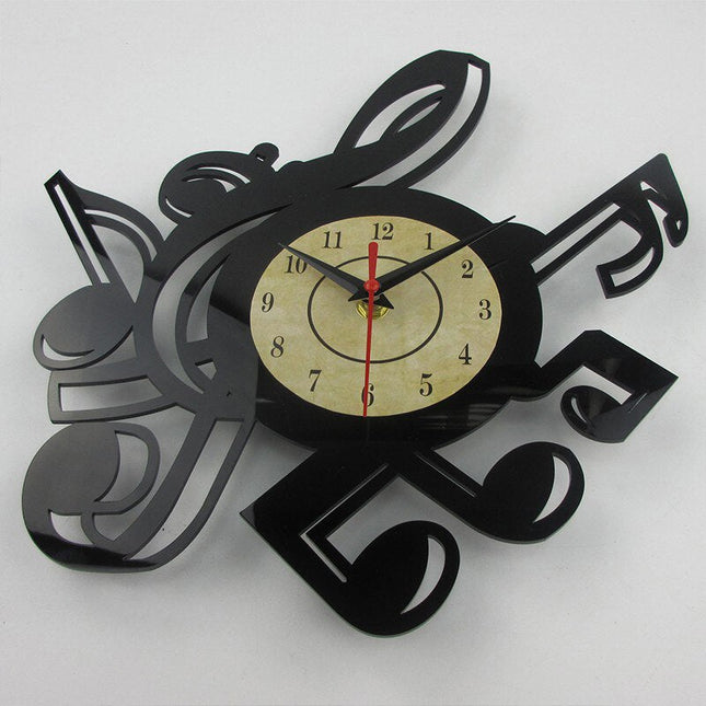 Dekorativní hodiny z desky pro hudebníky
