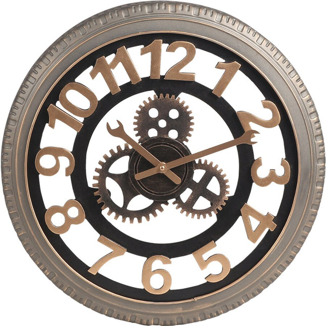 Nástěnné hodiny ve tvaru kola s mechanismem