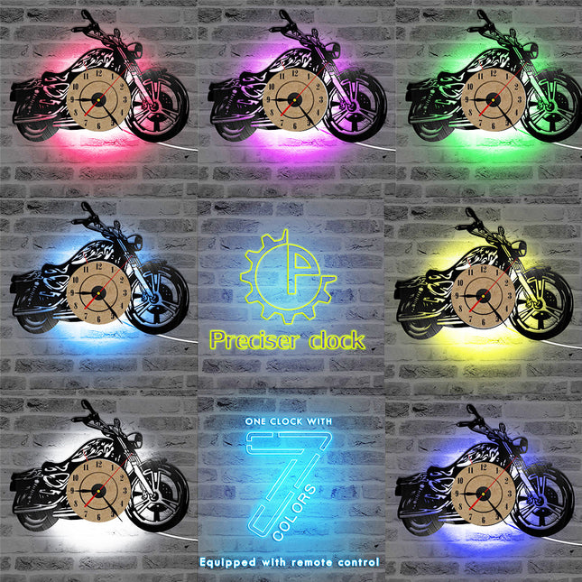 Nástěnné vinylové hodiny pro motorkáře