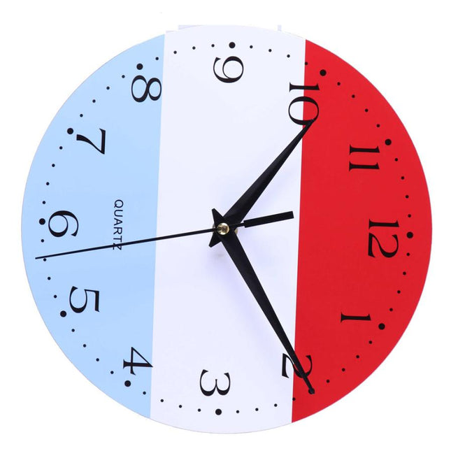 Kulaté nástěnné hodiny španělská vlajka