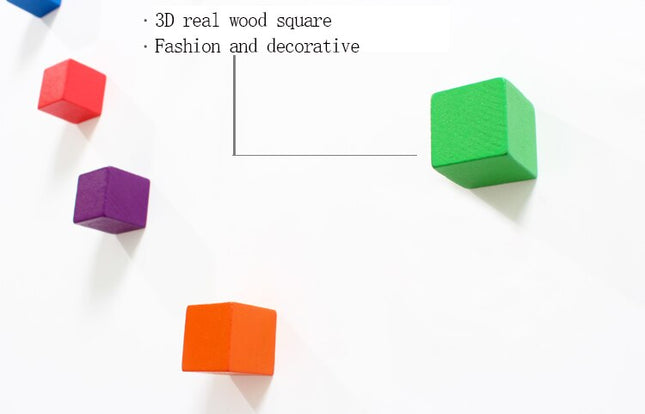 Moderní hodiny s barevnými kostkami