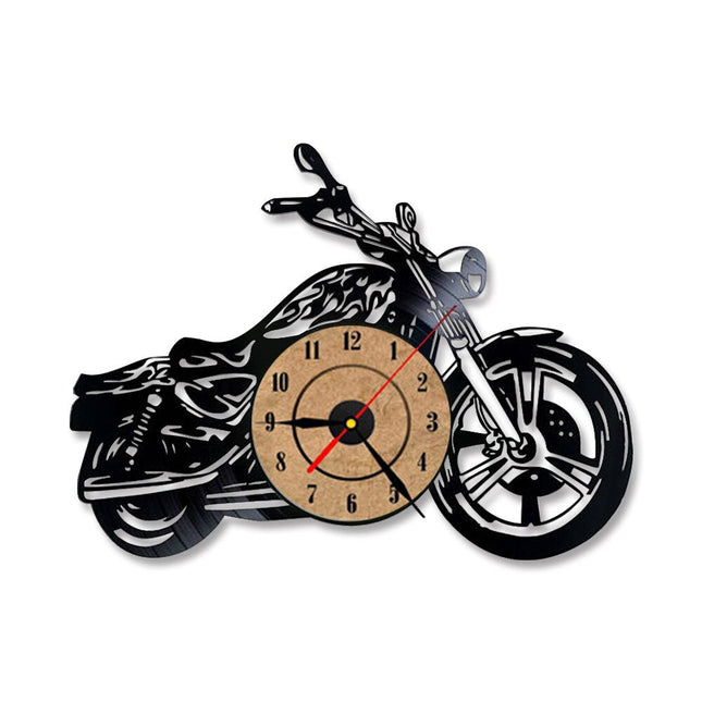 Nástěnné vinylové hodiny pro motorkáře