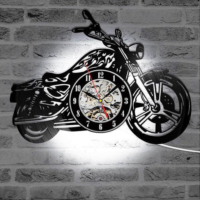 Nástěnné vinylové hodiny pro motorkáře
