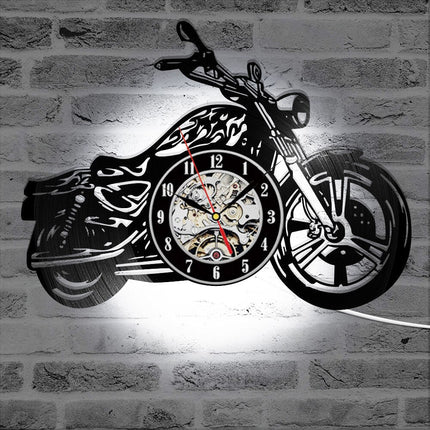 Nástěnné vinylové hodiny pro motorkáře