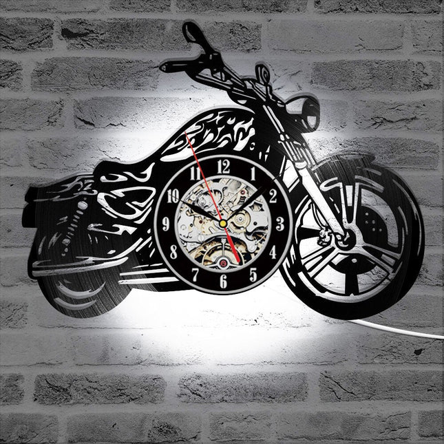 Nástěnné vinylové hodiny pro motorkáře