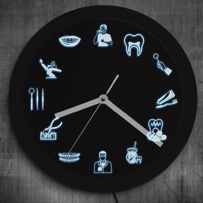 Svítící hodiny pro zubaře do ordinace