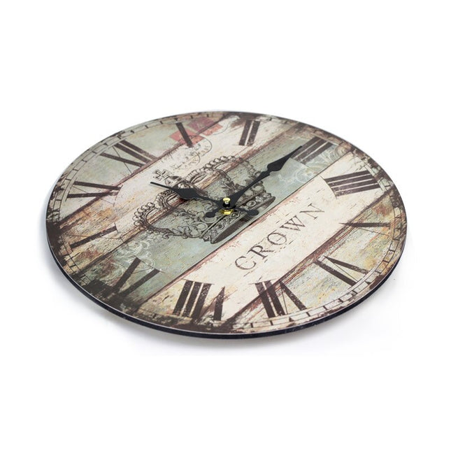Retro nástěnné hodiny s korunou