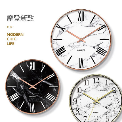 Elegantní hodiny mramor s římskými číslicemi