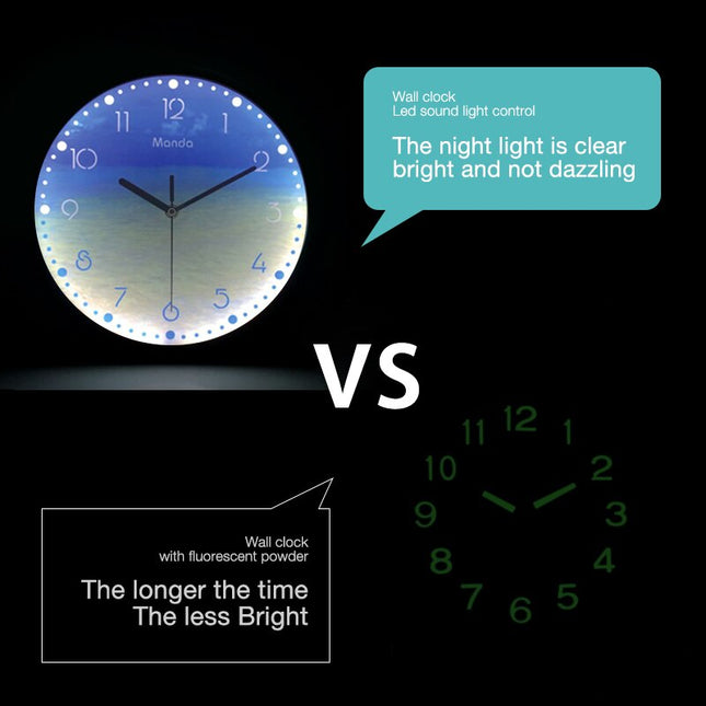 Světelné LED nástěnné hodiny moderní