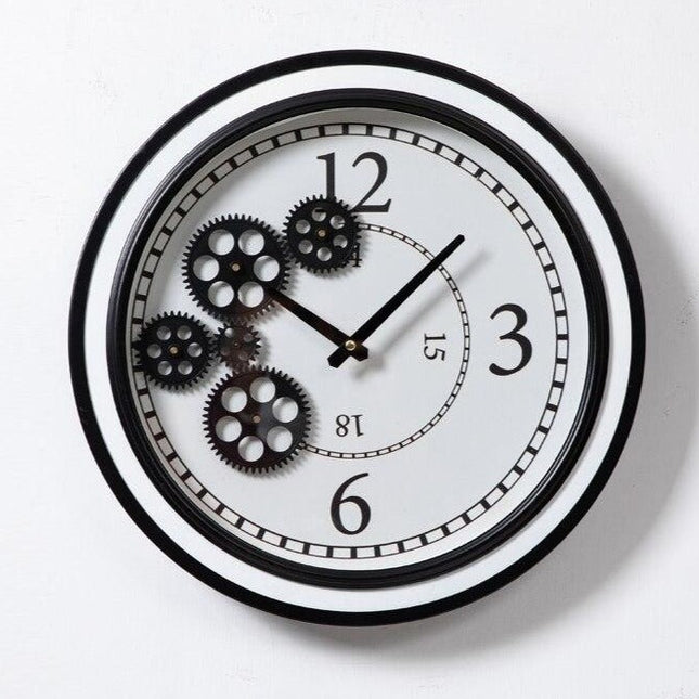 Steampunk nástěnné hodiny s ozubenými koly