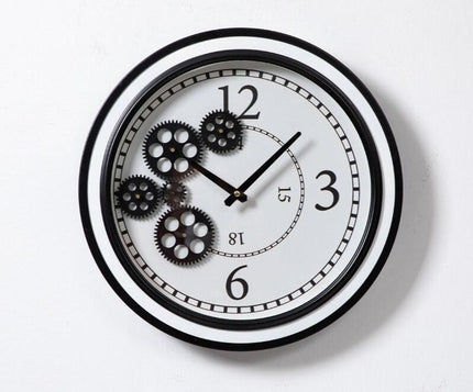 Steampunk nástěnné hodiny s ozubenými koly