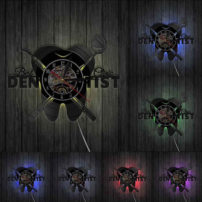 Hodiny z vinylu pro zubařskou ordinaci