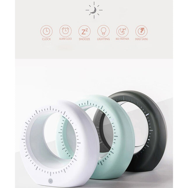 Futuristický budík a noční lampa měsíc