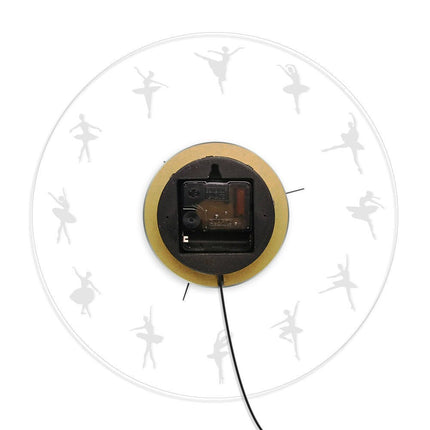 Nástěnné svítící hodiny s motivem baletky