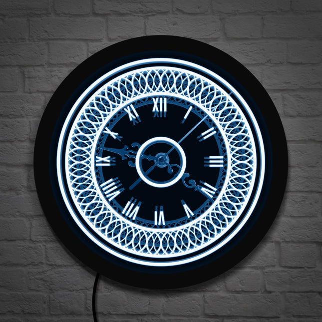 Dekorativní nástěnné LED hodiny vintage styl