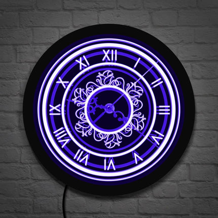 Retro nástěnné hodiny s LED osvětlením