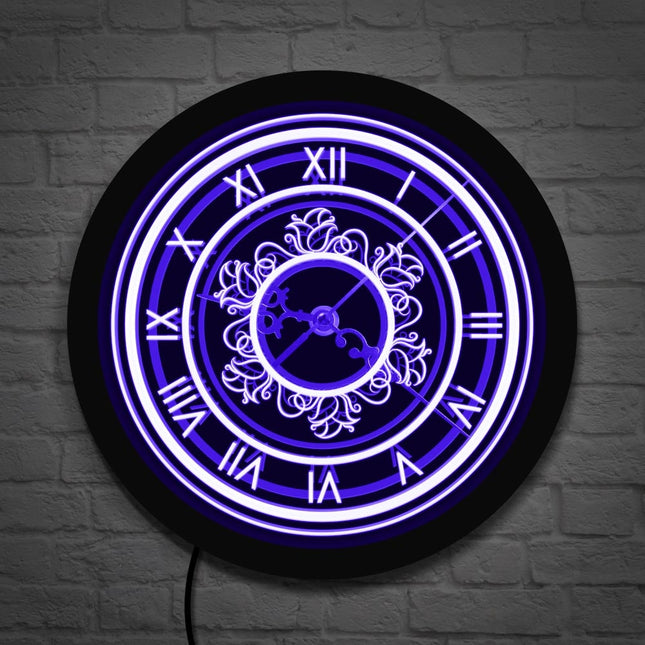 Retro nástěnné hodiny s LED osvětlením