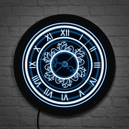 Retro nástěnné hodiny s LED osvětlením