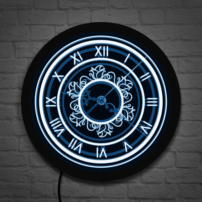 Retro nástěnné hodiny s LED osvětlením