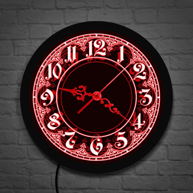 Svítící LED hodiny s arabským ornamentem