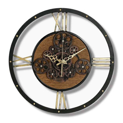 Nástěnné hodiny s pohyblivými ozubenými koly