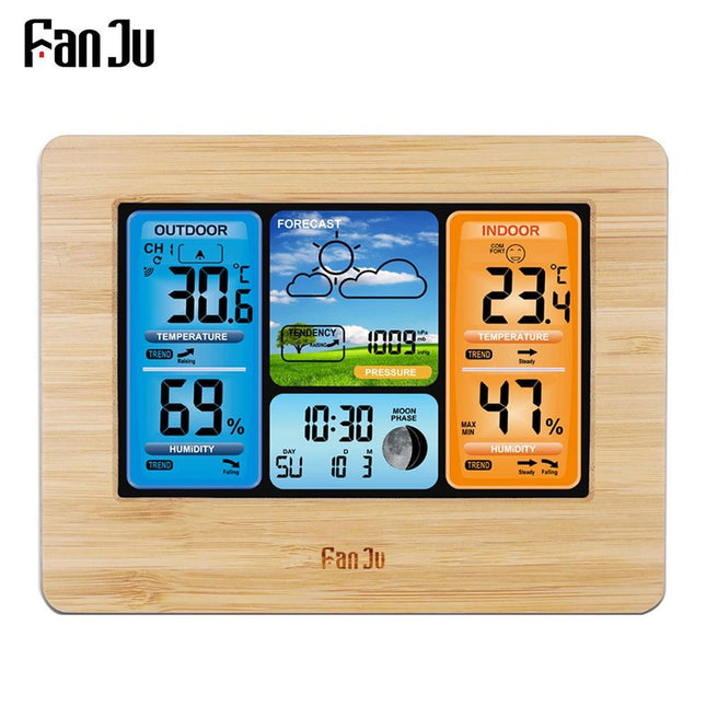 Digitální stolní hodiny s meteostanicí
