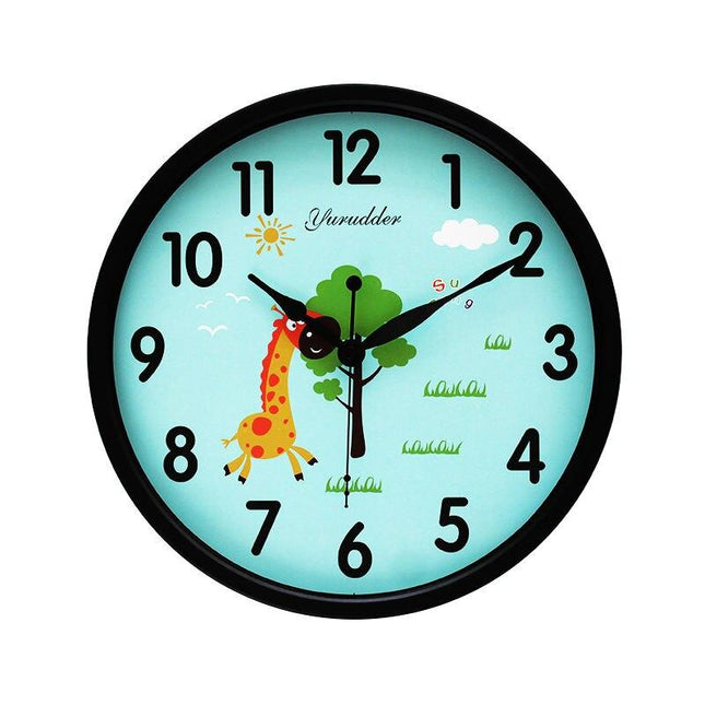 Dětské kulaté hodiny se žirafou