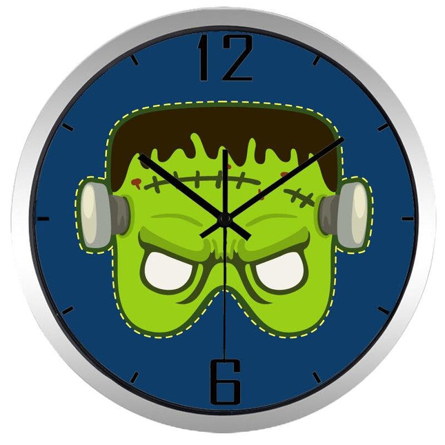 Dětské hodiny zelená příšerka Frankenstein