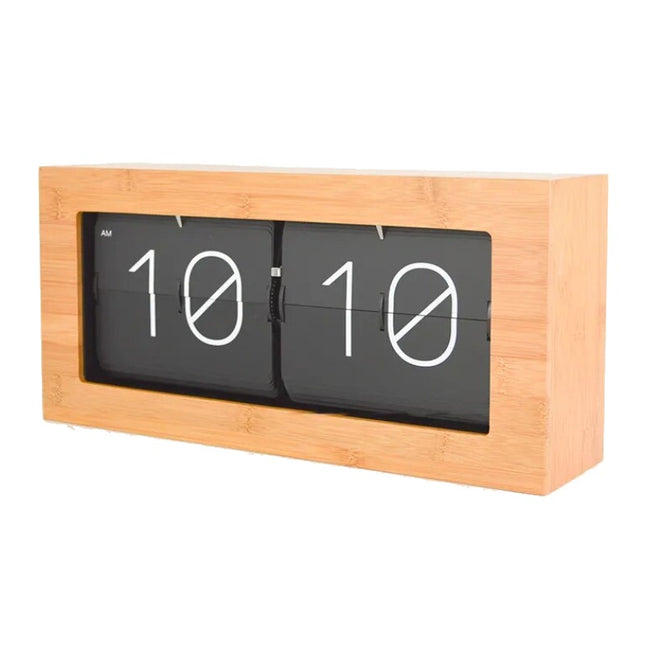 Retro překlápěcí hodiny v dřevěném rámu