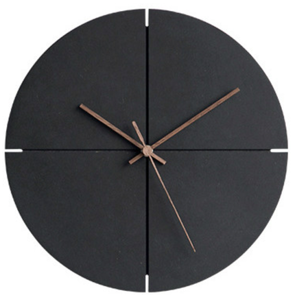 Minimalistické kulaté hodiny s křížem
