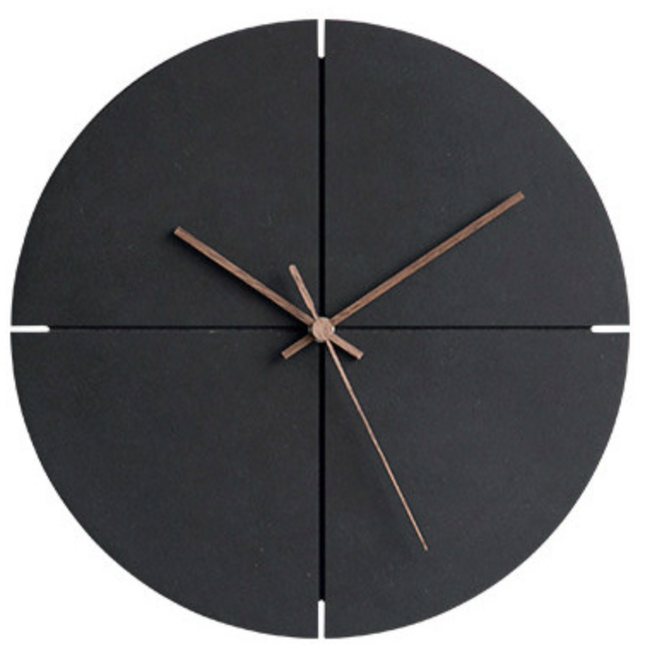 Minimalistické kulaté hodiny s křížem