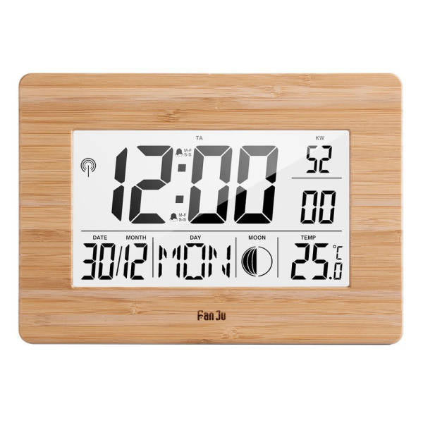 Digitální hodiny s datem pro seniory