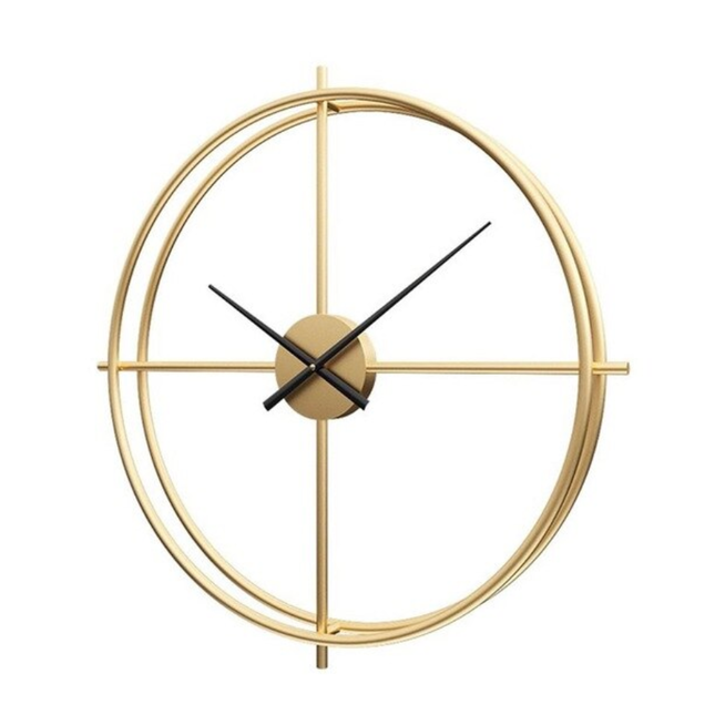 Zlaté kovové hodiny v severském stylu