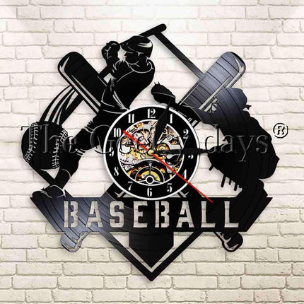 Sportovní hodiny z desky s baseballem