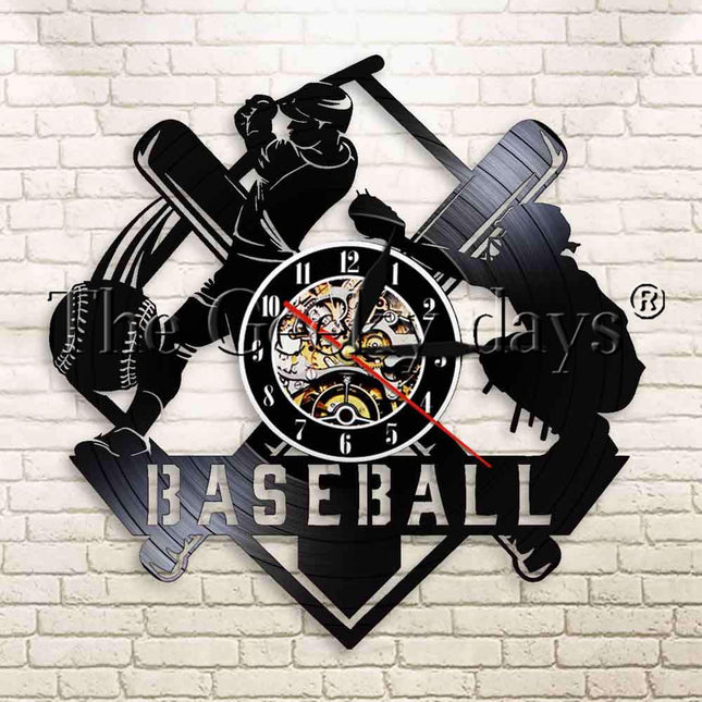 Sportovní hodiny z desky s baseballem