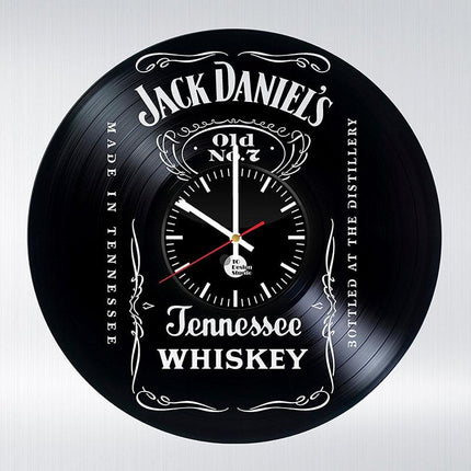 Hodiny z vinylové desky Jack Daniel's
