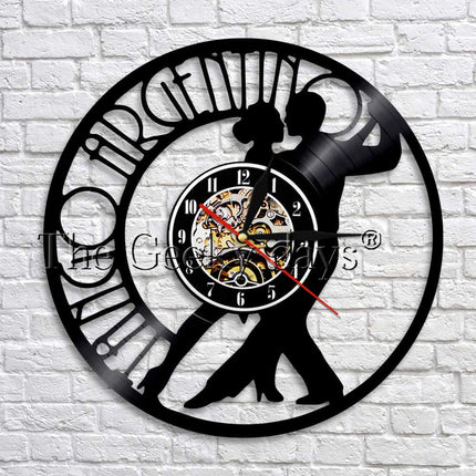 Nástěnné hodiny z vinylu tanec Tango