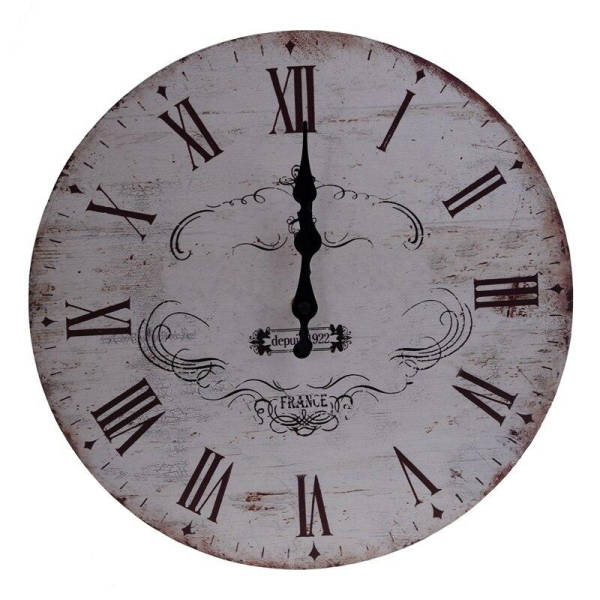 Dřevěné nástěnné hodiny 35 cm vintage