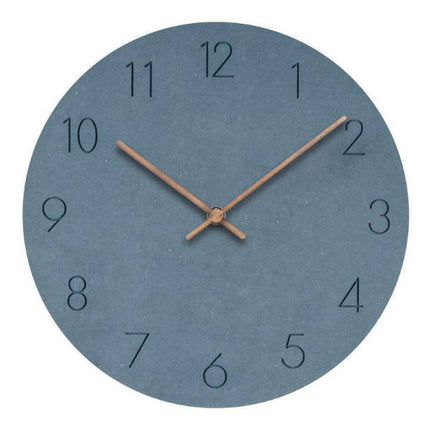 Minimalistické tiché hodiny s dřevěnými ručičkami
