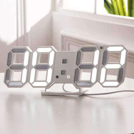 Moderní 3D LED digitální nástěnné hodiny