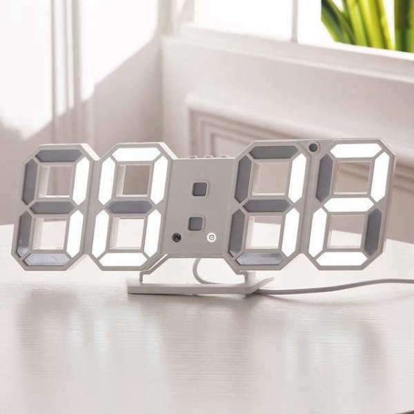Moderní 3D LED digitální nástěnné hodiny