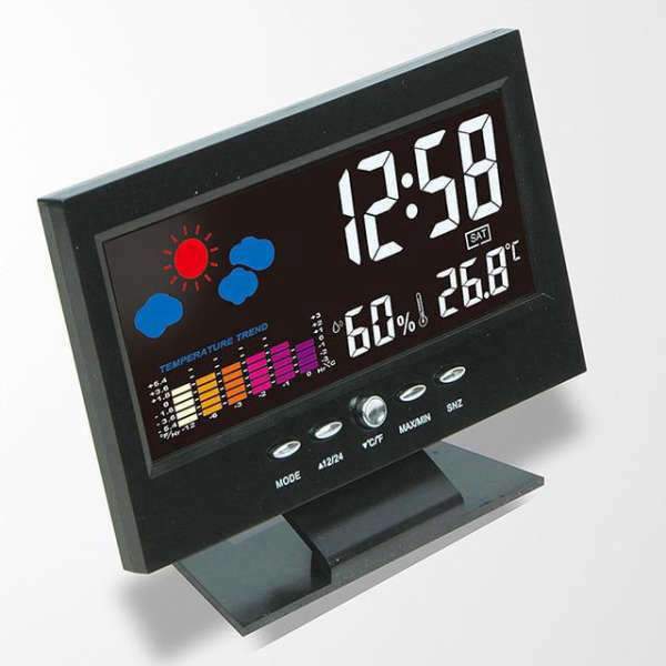 Digitální hodiny s barevnou meteostanicí